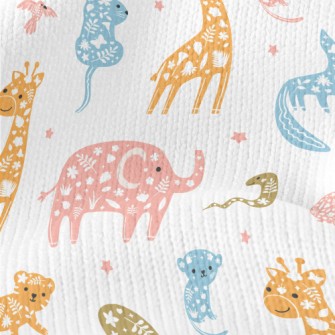 Plant Decoration Animals Stretch Jersey