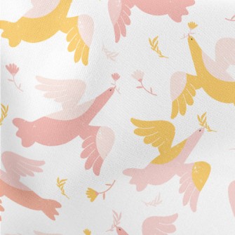 Spring Flower Delivery Bird Lightweight Cotton Poplin
