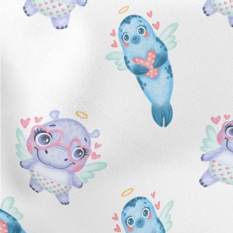 Valentine's Day Animal Cup Lightweight Cotton Poplin