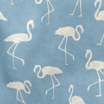 White Flamingo Silhouette Lightweight Cotton Poplin