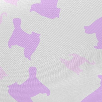 Pink And Purple Cat Silhouette Midweight Cotton Poplin