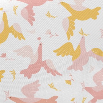 Spring Flower Delivery Bird Midweight Cotton Poplin