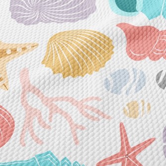 Colorful Sea Creatures Birdseye Piqué