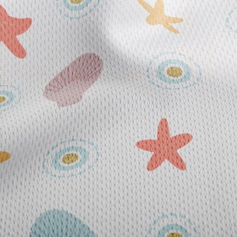 Colorful Wavy Starfish Athletic Mesh Flat Back