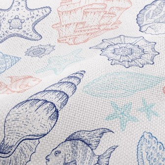 Coral Reef Shell Fish Performance Linen