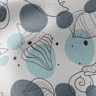 Simple Depiction Of Seashells Waterproof Canvas