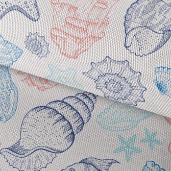 Coral Reef Shell Fish Waterproof Oxford