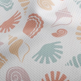 Scallops And Conch Athletic Mesh Flat Back