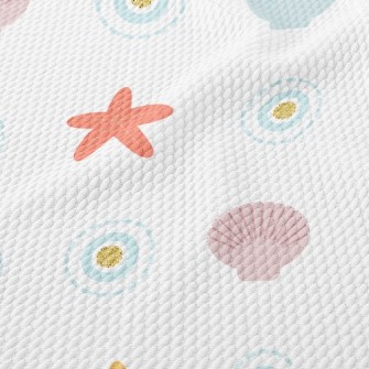 Colorful Wavy Starfish Birdseye Piqué