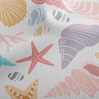 Colorful Sea Creatures Athletic Mesh Flat Back