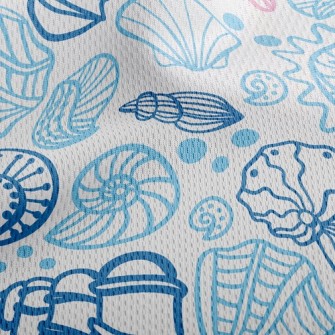 Various Shellfish Athletic Mesh Flat Back