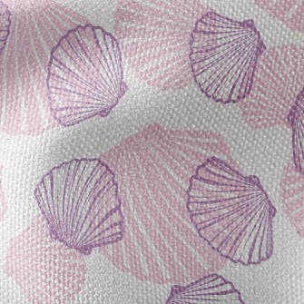 Pink Scallops Waterproof Canvas