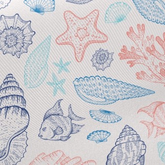 Coral Reef Shell Fish Twill