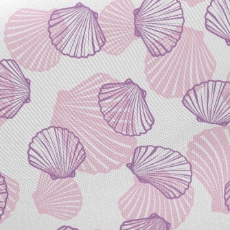 Pink Scallops Twill
