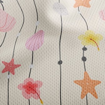 Creative Shell Door Curtain Athletic Mesh Flat Back