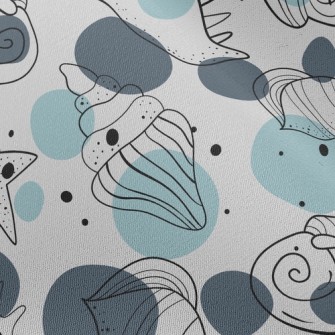 Simple Depiction Of Seashells Chiffon