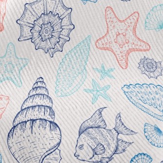 Coral Reef Shell Fish Standard Corduroy