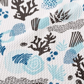Coral In The Mysterious Sea Birdseye Piqué