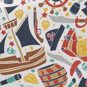 Pirate Ship Treasure Twill