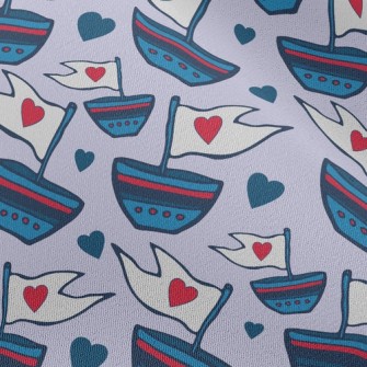 Love Flag Sailboat Chiffon