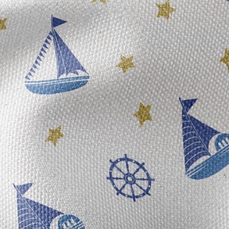 Sequin Star Sailing Ship Waterproof Canvas