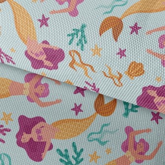 Mermaid Seaweed Starfish Waterproof Oxford