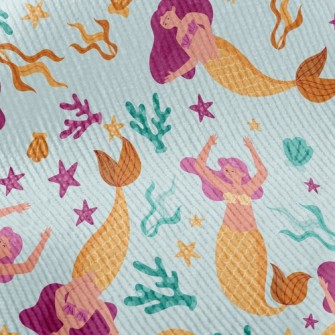 Mermaid Seaweed Starfish Standard Corduroy