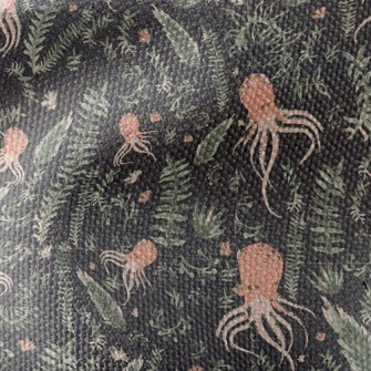 Seaweed And Octopus Waterproof Canvas