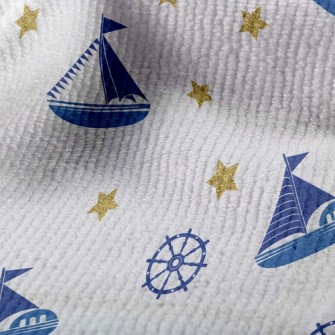 Sequin Star Sailing Ship Terry