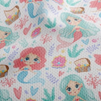 Pearl Treasure Mermaid Athletic Mesh Flat Back