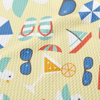 Summer Vacation Beach Slippers Birdseye Piqué
