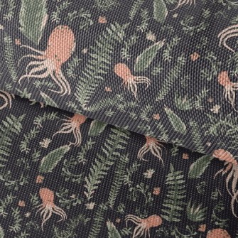 Seaweed And Octopus Waterproof Oxford