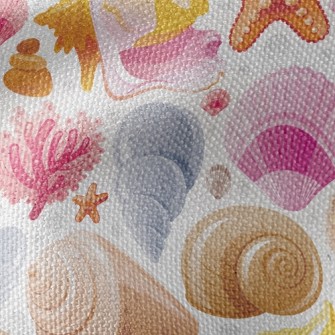 Bright Shell Coral Reef Waterproof Canvas