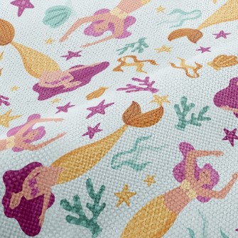 Mermaid Seaweed Starfish Performance Linen