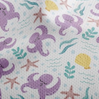 Naughty Pouty Octopus Athletic Mesh Flat Back