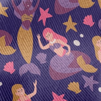 Mermaid Friends Standard Corduroy