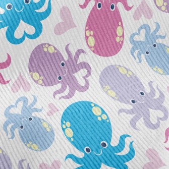 Playful Loving Octopus Standard Corduroy