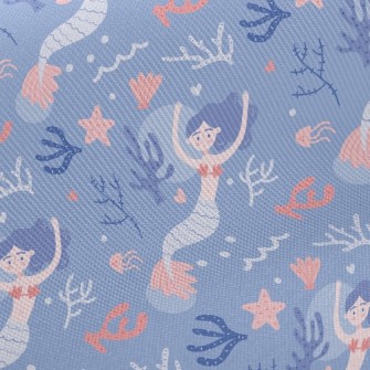Elegant Swimming Mermaid Twill