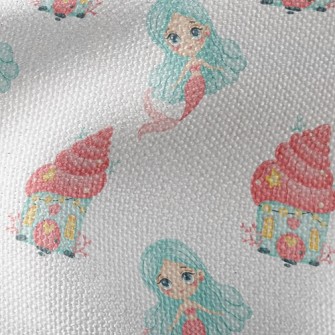 Mermaid Shell Castle Waterproof Canvas