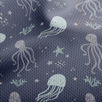 Star Jellyfish And Octopus Athletic Mesh Flat Back
