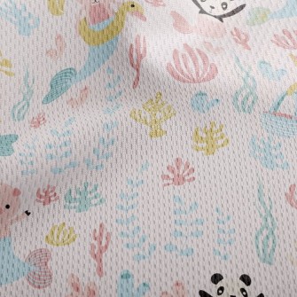 Animal Turns Into Mermaid Athletic Mesh Flat Back