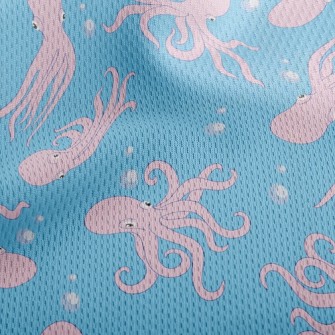 Playful Octopus Athletic Mesh Flat Back