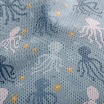 Octopus Family Athletic Mesh Flat Back
