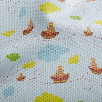 Dotted Line Sailing Cruise Shi Athletic Mesh Flat Back