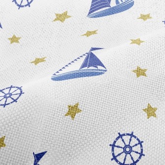 Sequin Star Sailing Ship Performance Linen