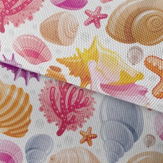 Bright Shell Coral Reef Waterproof Oxford