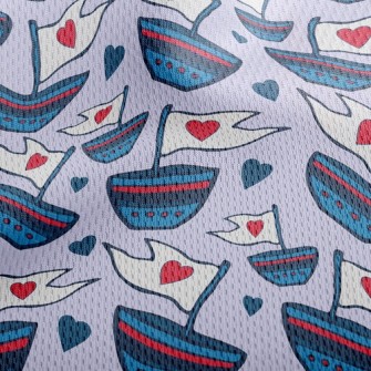 Love Flag Sailboat Athletic Mesh Flat Back