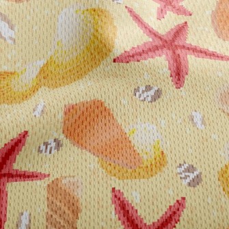 Shell Star Sand Athletic Mesh Flat Back