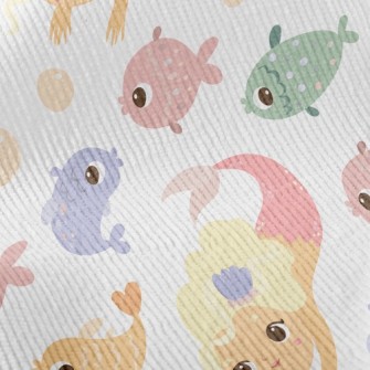 School Of Fish And Mermaid Standard Corduroy