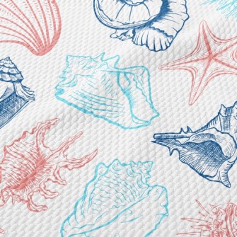 Conch Shell Starfish Birdseye Piqué